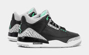 Air Jordan 3 Retro Green Glow Mens Lifestyle Shoes (Black/Green Glow/Wolf Grey/White)