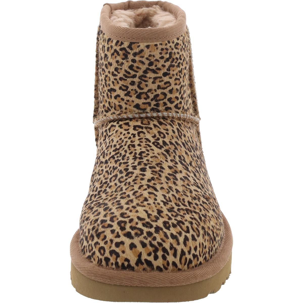 Classic Mini Speckles Womens Faux Fur Lined Calf Hair Booties