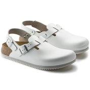 Birkenstock Tokio Super Grip Leather Clog Classic Footbed in White