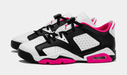 Air Jordan 6 Retro Low Fierce Pink Grade School Lifestyle Shoes (Black/Pink)