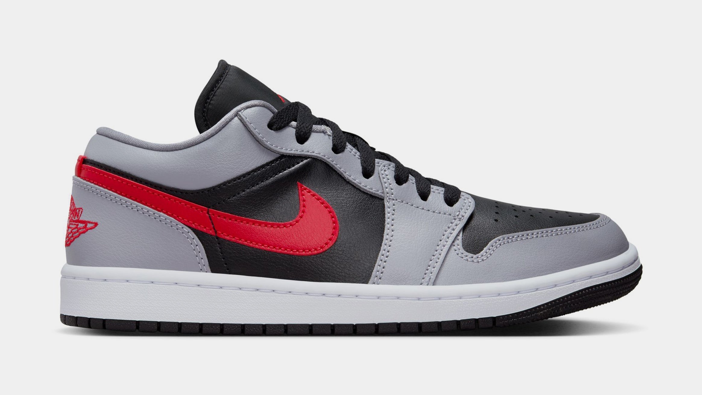 Air Jordan 1 Low Womens Lifestyle Shoes (Cement Grey/Fire Red/Black/White)