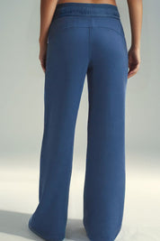 Drawstring Elastic Waist Straight Leg Pants