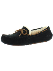 Dakota Womens Suede Shearling Lined Moccasin Slippers