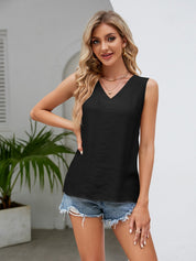 V-Neck Wide Strap Tank