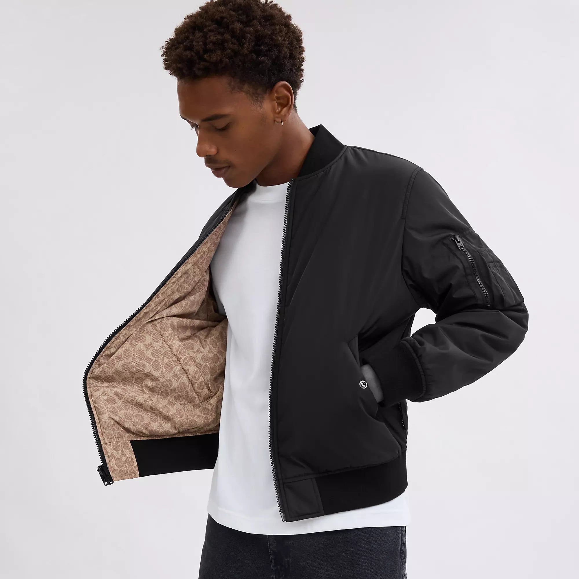 Coach Outlet Reversible Ma 1 Jacket In Recycled Polyester