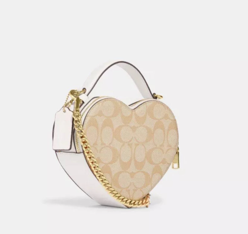 Coach Heart Crossbody In Signature Canvas & Leather