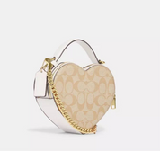 Coach Heart Crossbody In Signature Canvas & Leather