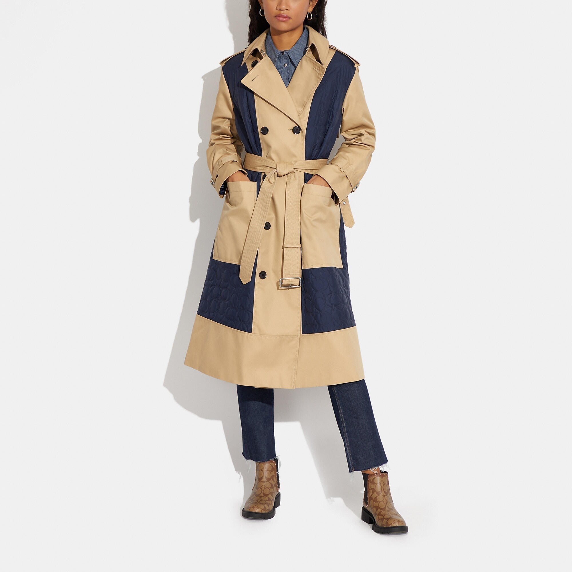 Coach Outlet Signature Quilted Trench