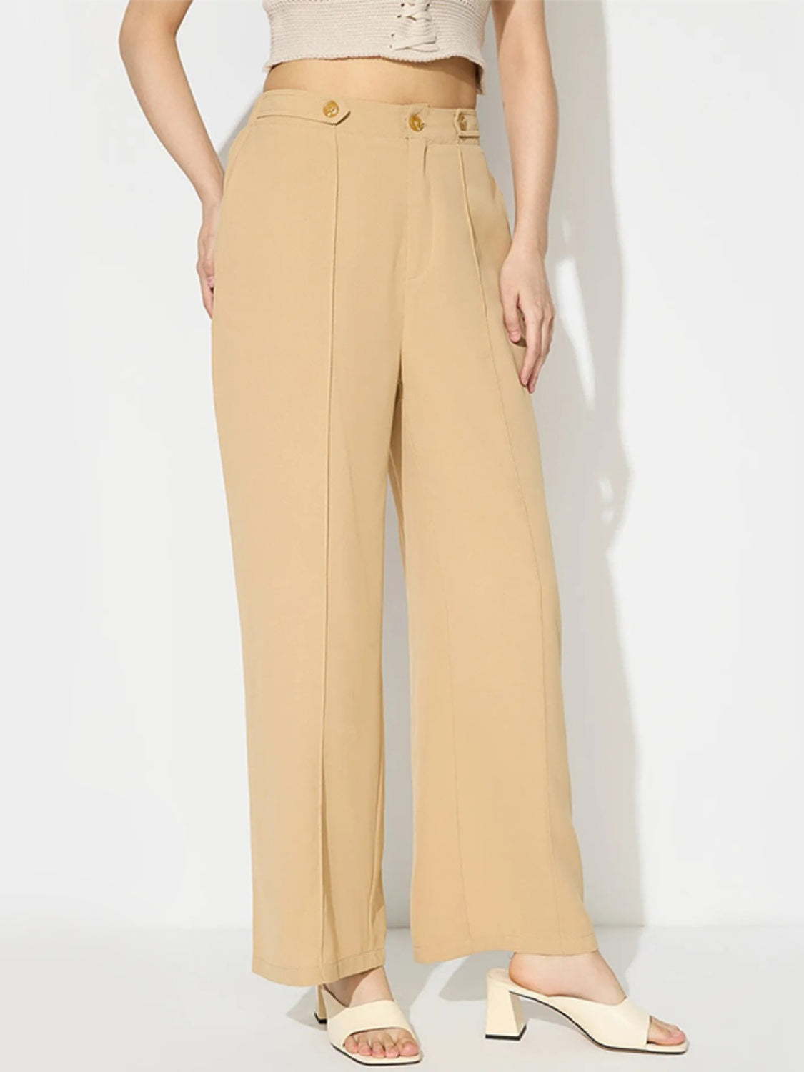 Wide Leg Pants with Pockets