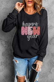 HAPPY NEW YEAR Round Neck Sweatshirt