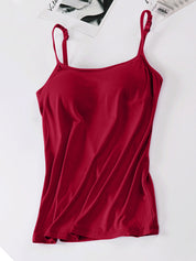 Scoop Neck Adjustable Strap Cami