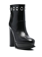 Alexander McQueen Leather Heel Ankle Boots