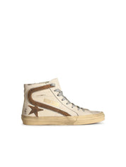 Golden Goose 'Slide' White Leather Sneakers