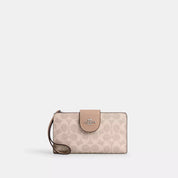 Coach Outlet Phone Wallet In Signature Canvas