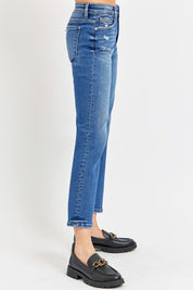 RISEN Full Size Tummy Control High Rise Crop Bootcut Jeans