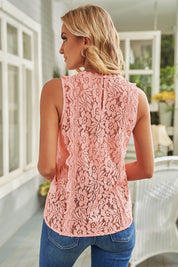 Lace V-Neck Wide Strap Tank