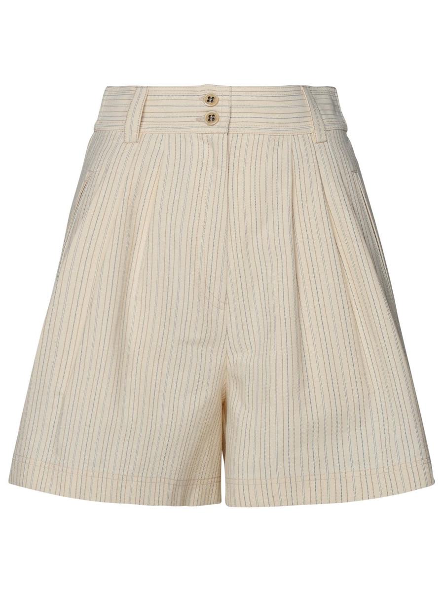 Golden Goose Cream Cotton Blend Shorts