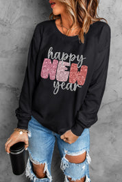 HAPPY NEW YEAR Round Neck Sweatshirt