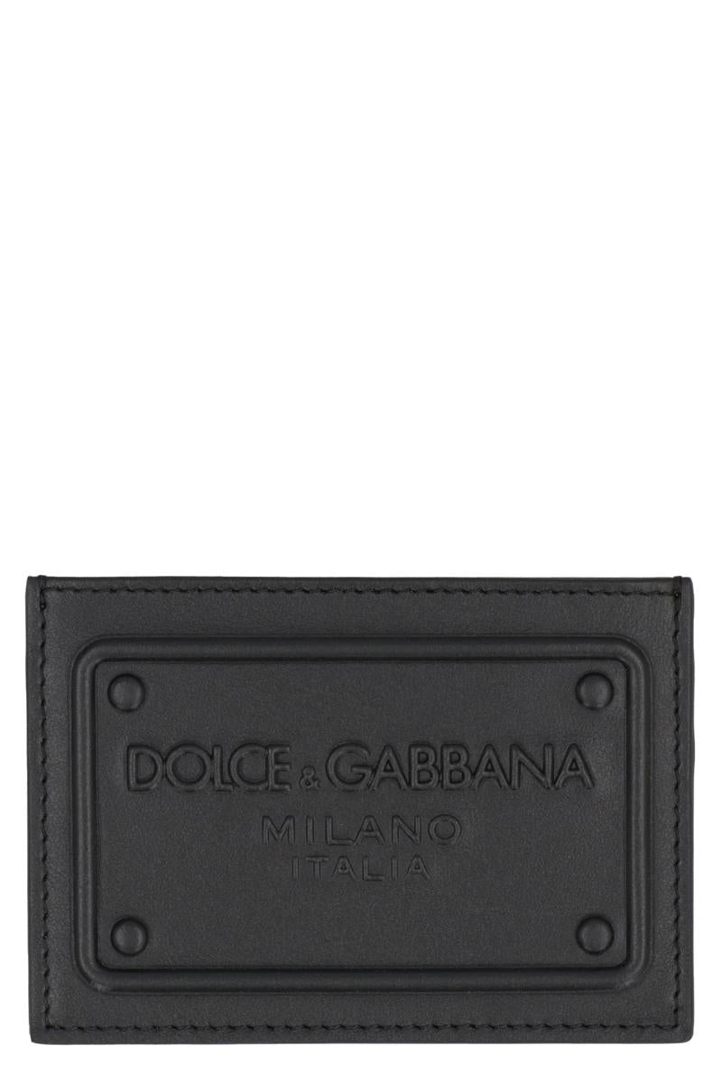 Dolce & Gabbana Logo Detail Leather Card Holder