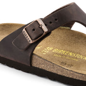 Birkenstock Gizeh Oiled Leather Classic Footbed Sandal in Habana