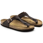 Birkenstock Gizeh Oiled Leather Classic Footbed Sandal in Habana