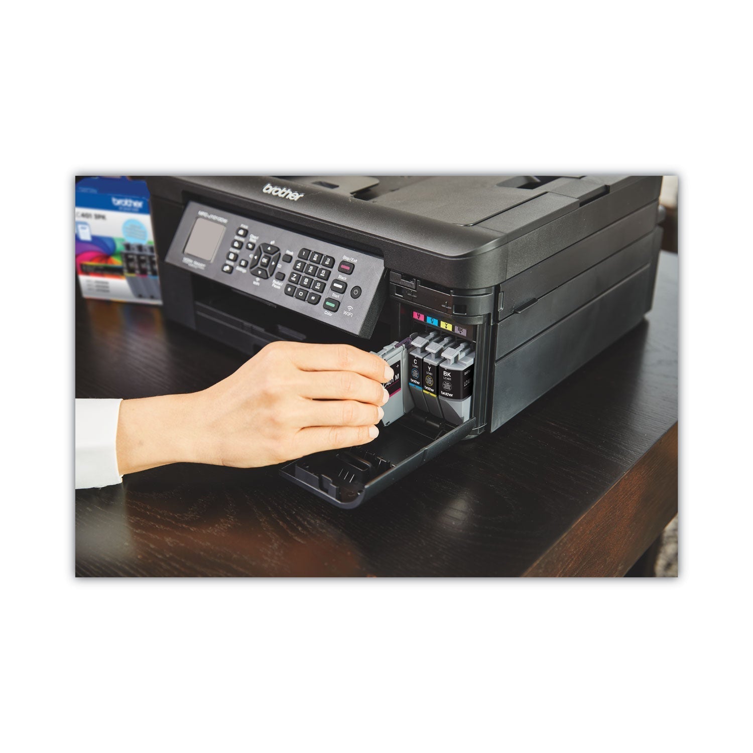 Brother Mfc-J1010dw All-In-One Color Inkjet Printer, Copy/fax/print/scan