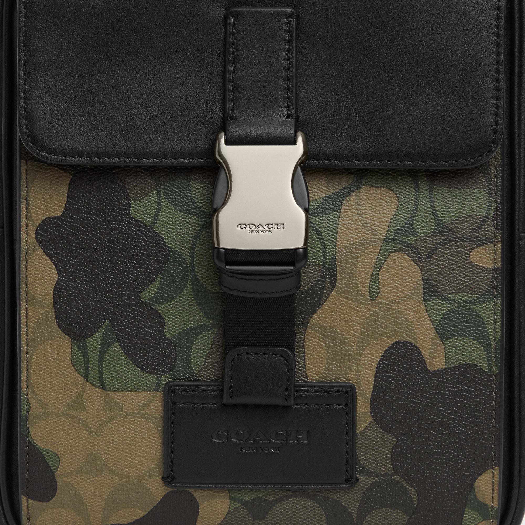 Coach Outlet Track Pack In Signature Canvas With Camo Print