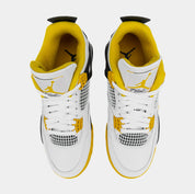 Air Jordan 4 Retro Vivid Sulfur Womens Lifestyle Shoes (White/Coconut Milk/Vivid Sulfur)