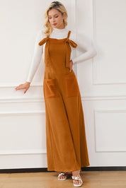 Pocketed Square Neck Wide Strap Jumpsuit