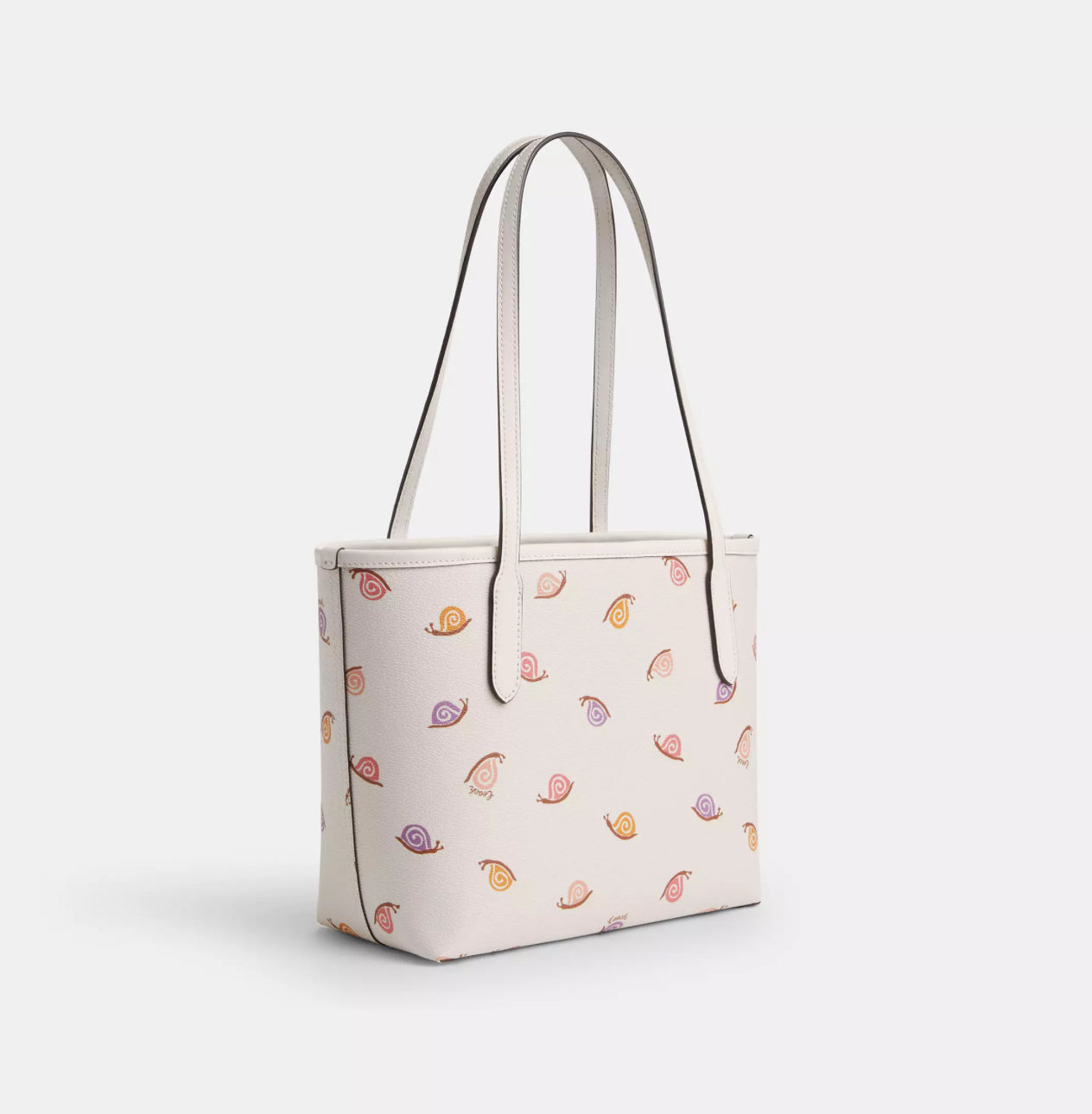 Coach Small City Tote With Snail Print