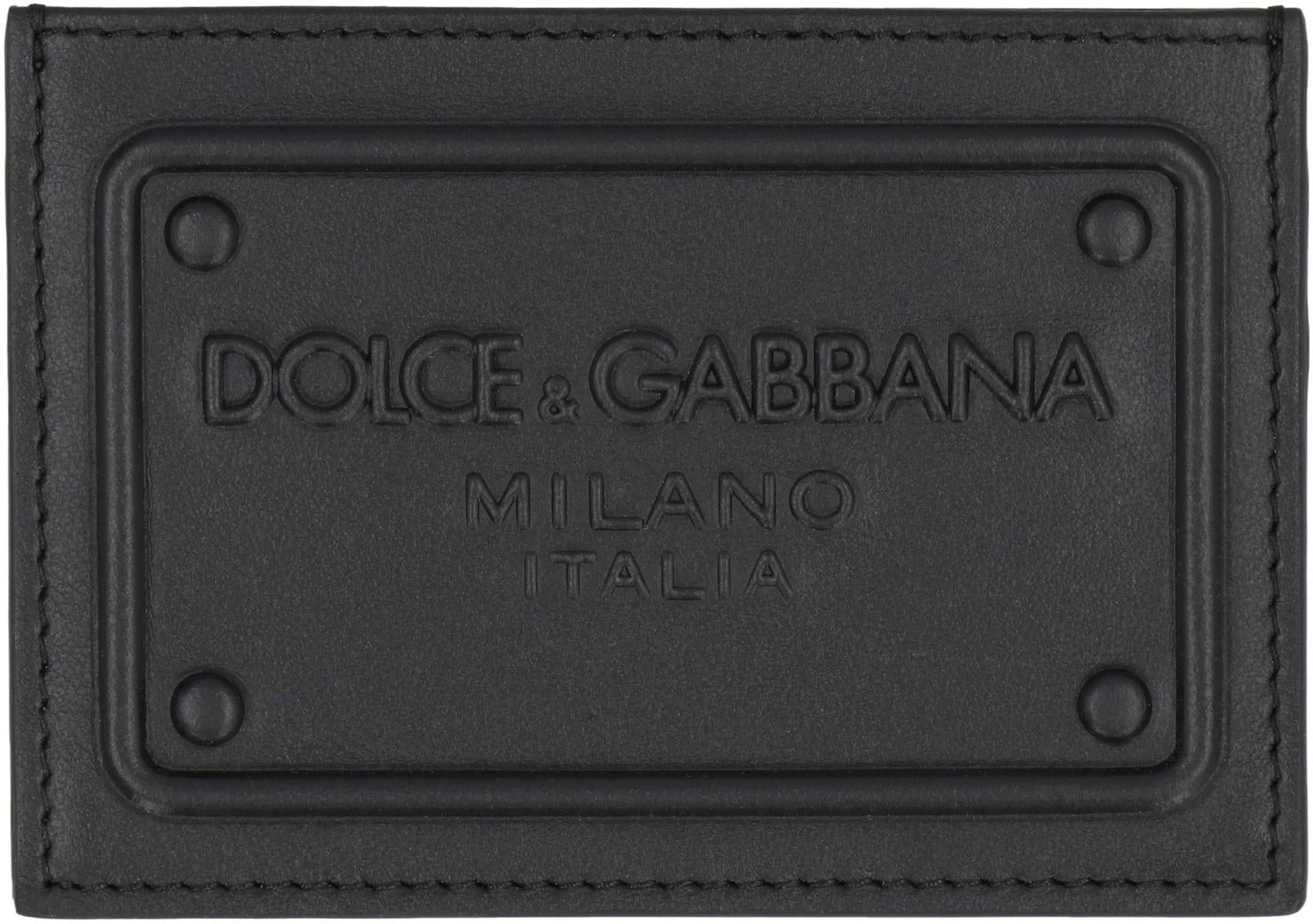 Dolce & Gabbana Logo Detail Leather Card Holder