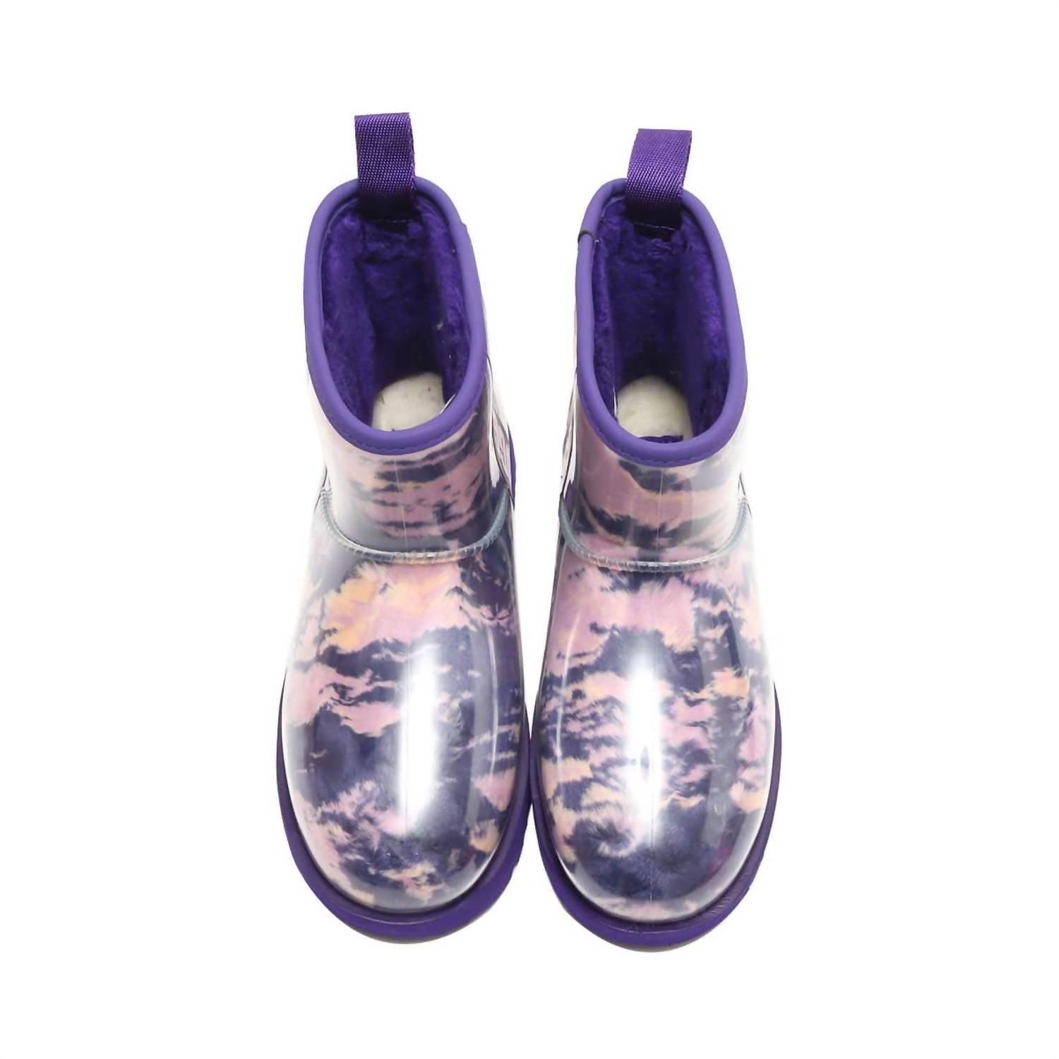 Women's Classic Clear Mini Marble Boot In Violet Night