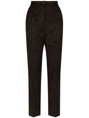 Dolce & Gabbana Jacquard High-Waist Trousers