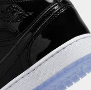 Air Jordan 1 Retro Mid Space Jam Grade School Lifestyle Shoes (Black)