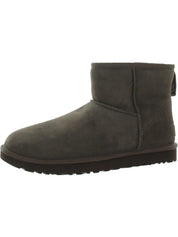 Classic Mini II Womens Suede Cold Weather Shearling Boots