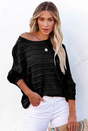 Round Neck Long Sleeve Knit Top