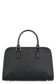 Mcm Aren Boston Leather Handbag