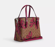 Coach Mollie Tote Bag 25 In Signature Canvas With Bow Print