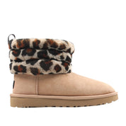 UGG Fluff Mini Quilted Leopard Brown/Leopard  1105358-AMP Women's