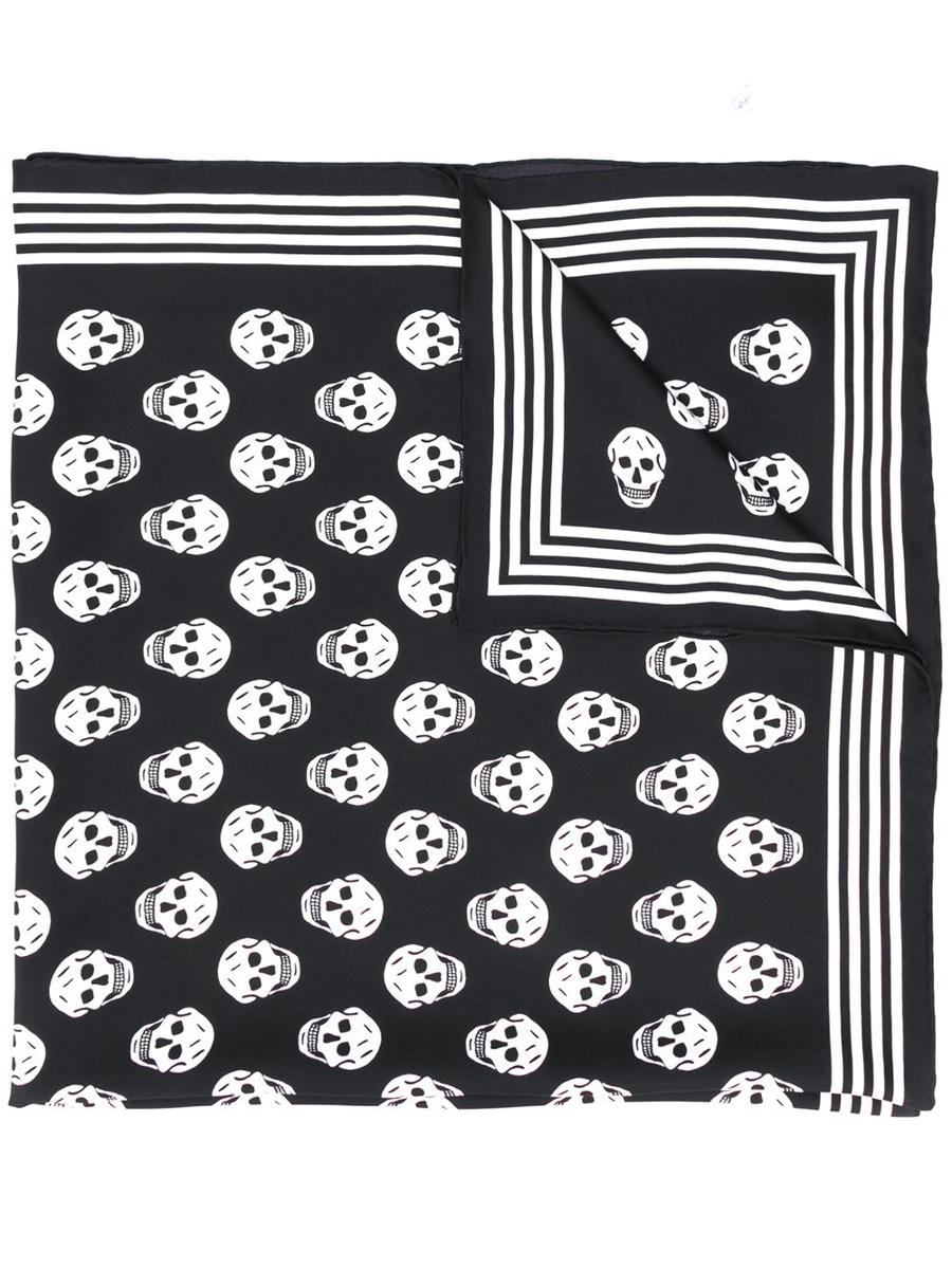 Alexander McQueen Biker Skull Silk Scarf