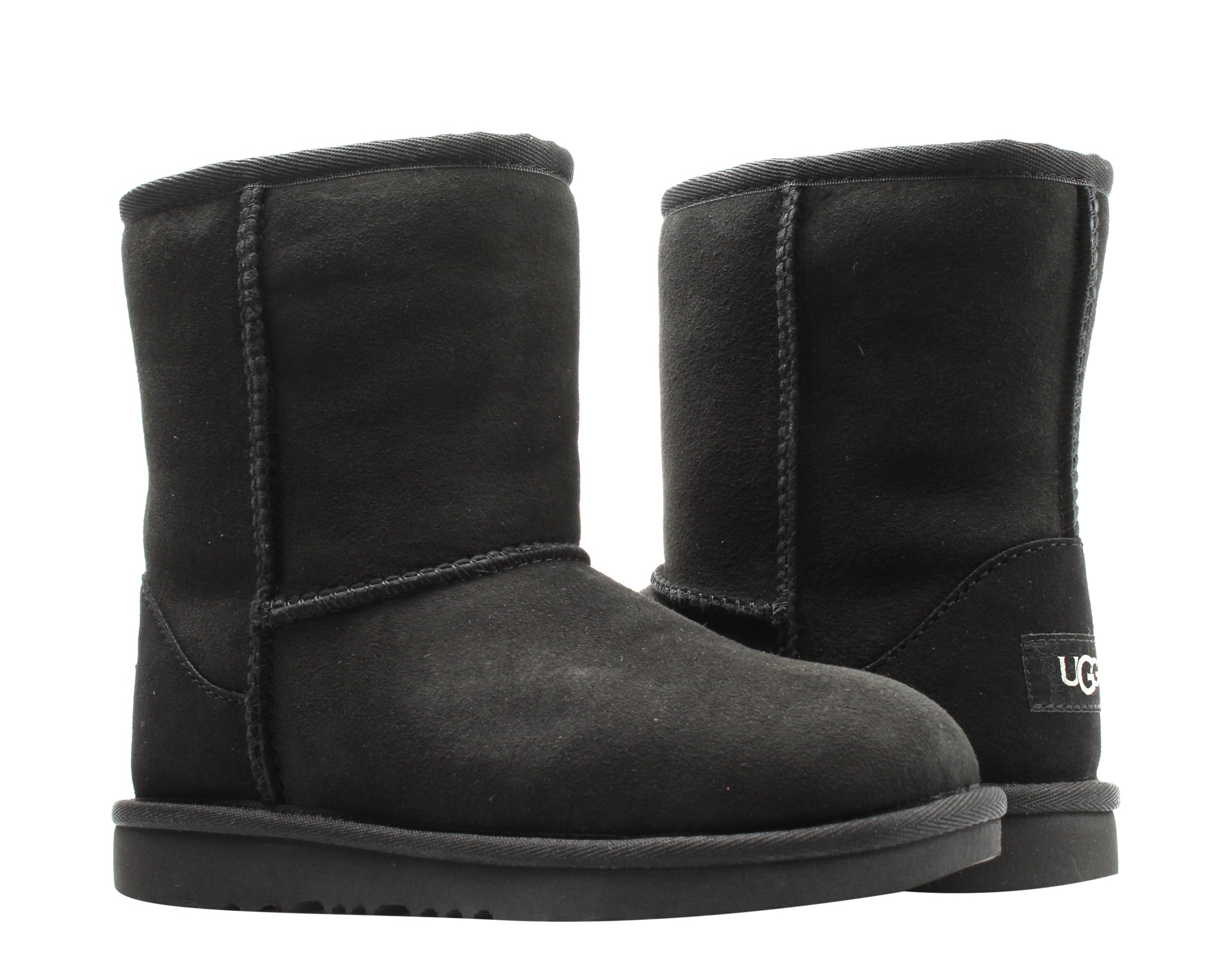 UGG Australia Classic II Black Big Kids Boots 1017703K-BLK