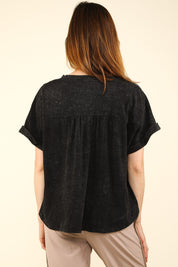 VERY J Nochted Short Sleeve Washed T-Shirt