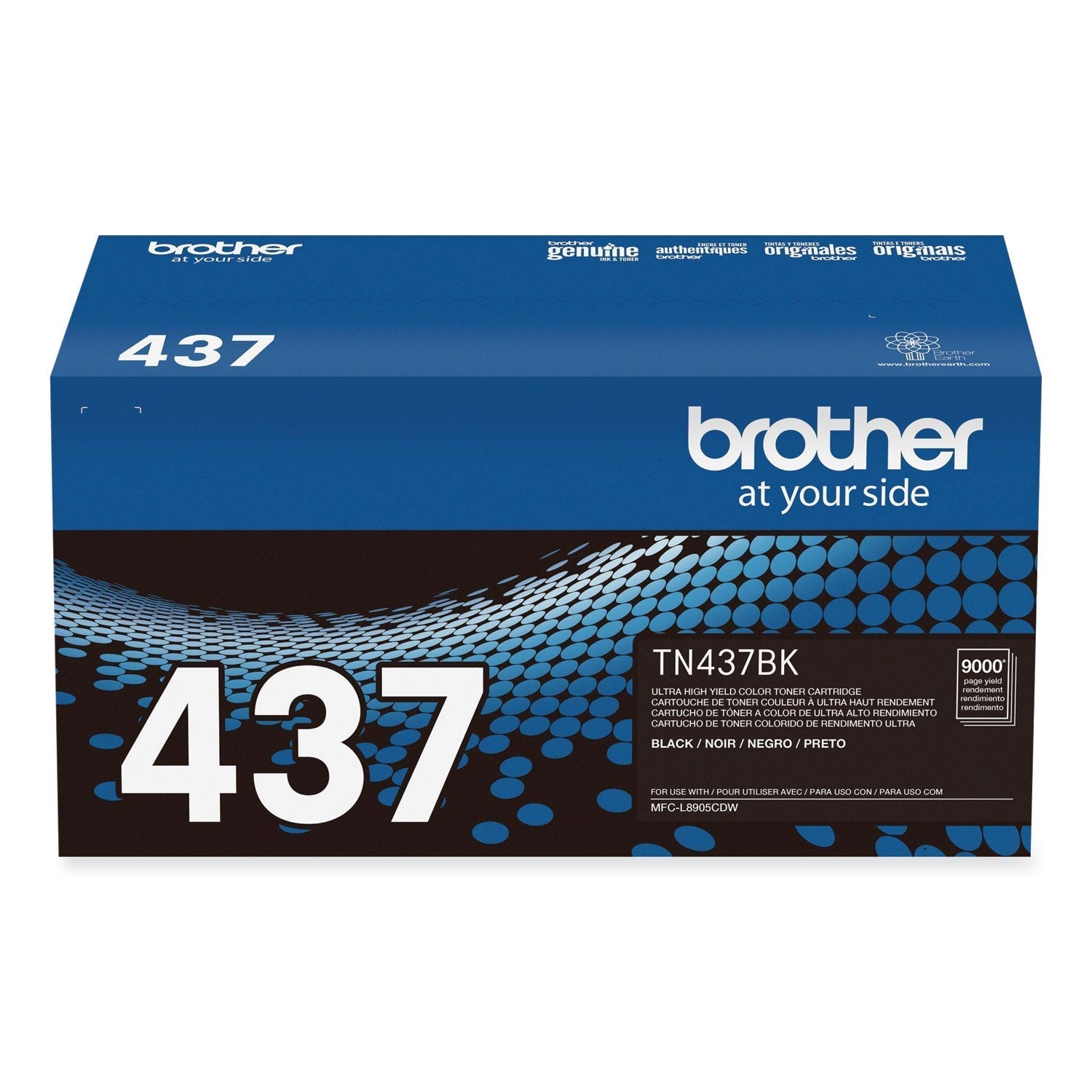 Brother TN437BK Ultra High-Yield Toner, 9,000 Page-Yield, Black