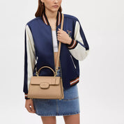 Coach Outlet Eliza Top Handle With Leather Covered Closure