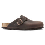 Birkenstock Boston Oiled Leather Classic Footbed Clog in Habana