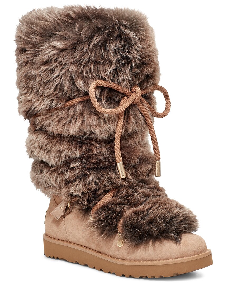 UGG Classic Posh Short Fur Leather Classic Boot