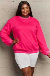 Full Size Round Neck Long Sleeve Sweatshirt