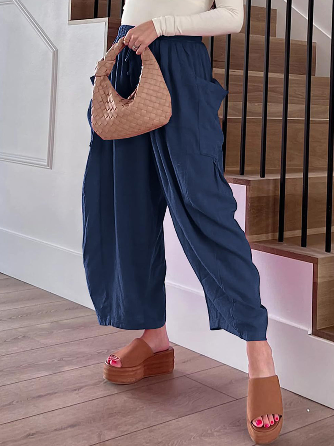 Full Size Wide Leg Pants with Pockets