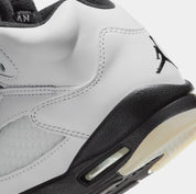 Air Jordan 5 Retro White and Black Grade School Lifestyle Shoes (White/Black/Sail/Metallic Silver) Free Shipping