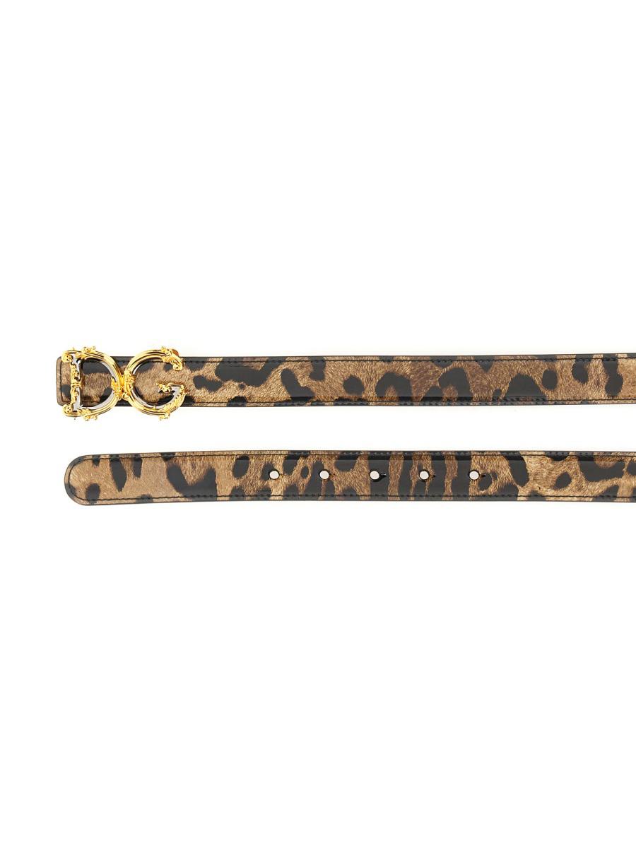 Dolce & Gabbana Leopard Print Belt